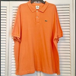 Lacoste Mens Big & Tall Orange Polo Shirt (9)(3XL)